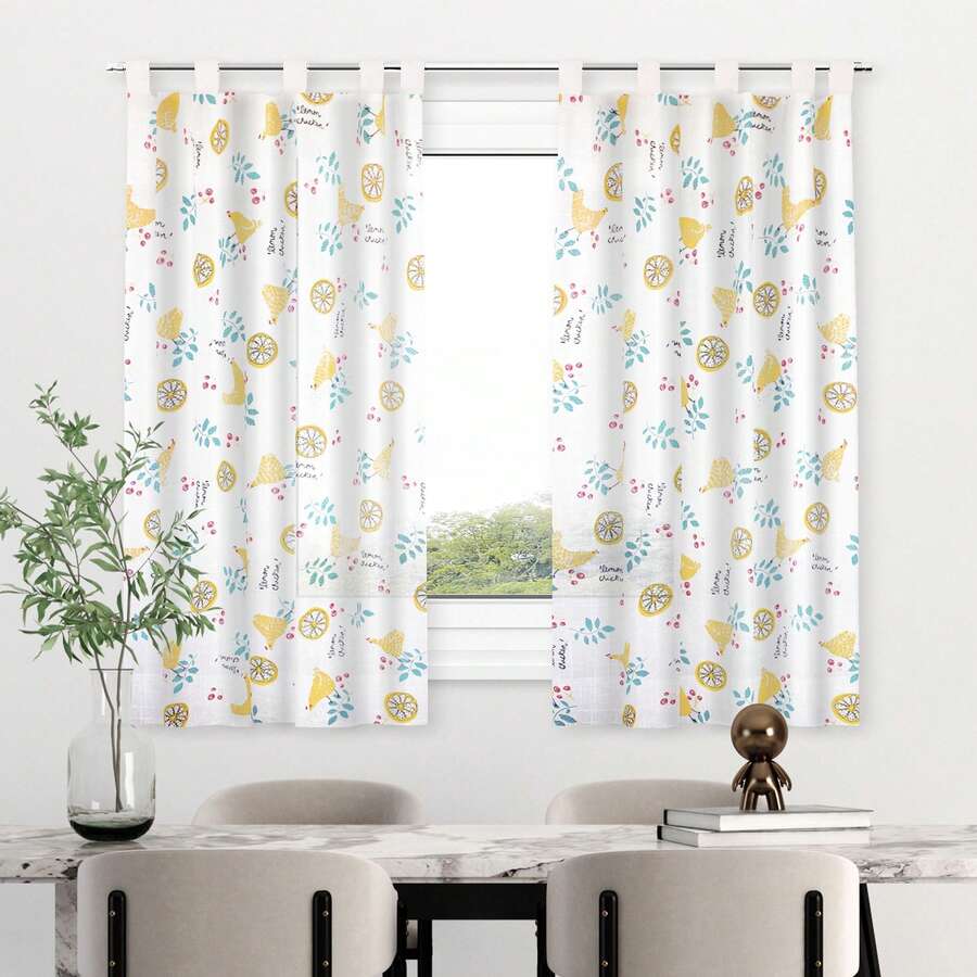 Kitchen Window Curtains - 檸檬 - 查看 1
