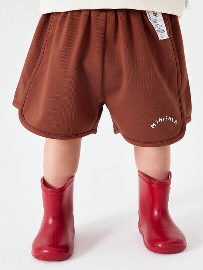 mini bala 男童女童夏季吸湿排汗速干弹力透气宽松短裤2025新款