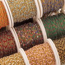 1 M/Piece 304 Stainless Steel Multi-Color Bead Chain Enamel Drip Oil Side Chain Necklace Bracelet Fashion Accessories DIY Jewelry Accessories Necklace Bracelet