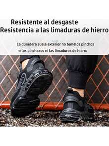 Tenis Cómodos Antideslizantes Transpirables Zapatillas - Negro - Ver 2