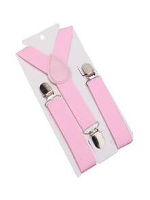 2pcs Kids Solid Color Bow Tie & Suspenders Set, Suitable For Wedding, Party, Birthday, Christmas, Halloween, School Events, Daily Wear For Boys And Girls - one-size - View 19