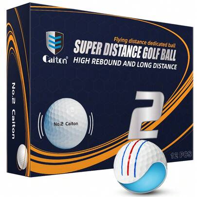  Caiton 12/6/3PCS Golf Balls 40+ Yards Challenge With Aiming Line & Spin Control | Value Pack For Tour Performance