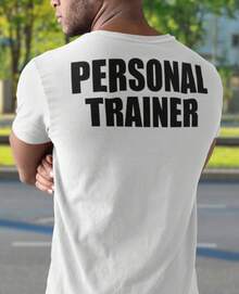Camiseta Camisa Personal Trainer Uniforme Profissão Academia Uniforme - Branco - Visão 2