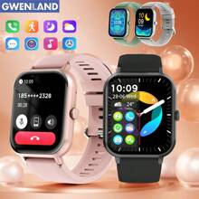 GWENLAND 1.83-Inch Full Touchscreen Wireless Calling Smartwatch, Digital Smartwatch With Calling Function, 100+Sports Mode DIY Watch, Dialing Information Reminder, Multifunctional Smartwatch For Men And Women