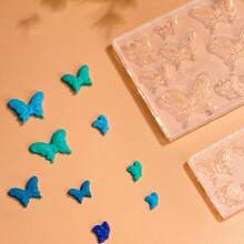 1pc Butterfly-Shaped Polymer Clay Mold - Mini Clay Earring Mold Jewelry Making - Clear - View 6