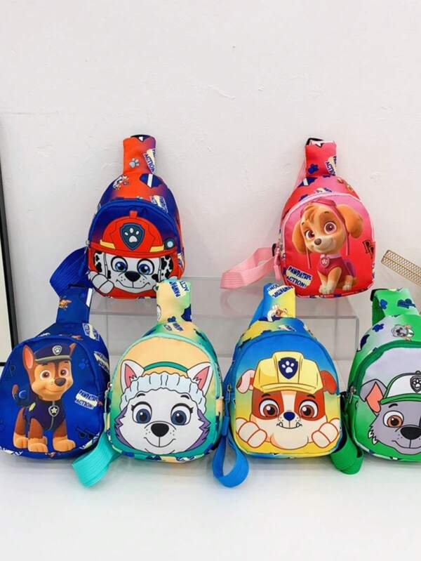 Paw Patrol Portefeuille pour pièces de monnaie Paw Patrol pour hommes et femmes, sac bandoulière extérieur, sac poitrine mignon de chien, petit sac à dos