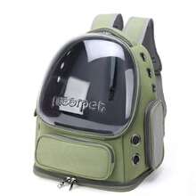 Astronaut Window Dog Cat Carrier Breathable Transparent Backpack Pet Travel Bag - Army Green - View 6