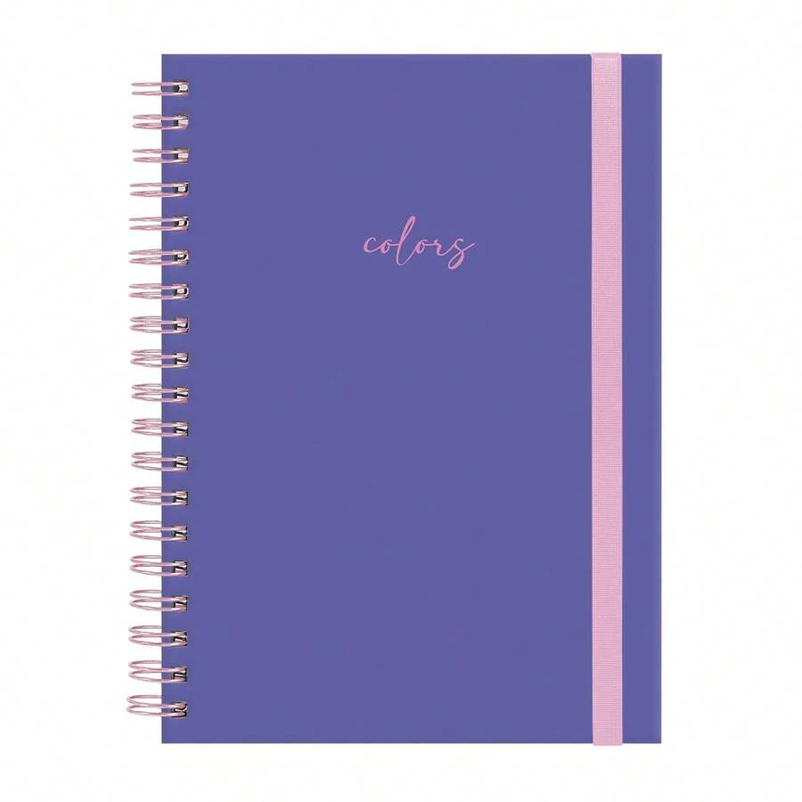 iscool Caderno Colegial Plus Feminino Solid Colors - Very Peri - Visão 1