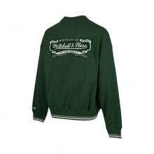 Mitchell & Ness 2024 Felpa unisex con girocollo / Pullover, felpa con cappuccio a maglia MNRQAWTOHD035-GRN