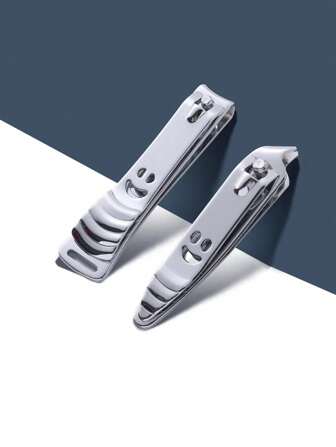 ATOMUS 2件套指甲钳优质不锈钢指甲刀修剪器美甲工具指甲钳美甲工具