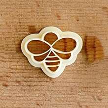 1pc/4pcs Soft Clay Earring Molds, Cute Bee, Honey Pot, Honeycomb Shape For DIY Soft Clay Earring Decoration Cutter - Yellow - View 7