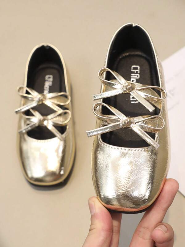 Zapatos de niña pequeña para ser dama de honor - Bailarinas de fiesta para la escuela Zapatos de boda