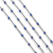 1 M/Piece 304 Stainless Steel Multi-Color Bead Chain Enamel Drip Oil Side Chain Necklace Bracelet Fashion Accessories DIY Jewelry Accessories Necklace Bracelet