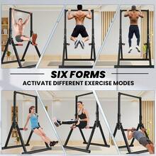 DOBESTS Foldable Power Tower Dip Station Pull Up Bar Free Stand Fitn Equipment For Home Gym Strength Training 700 LBSHeight Adjustable Multifunctional Triangular Legs - BlackStyle21 - View 5