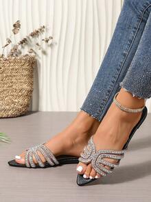 Nuovi sandali infradito a forma di H per primavera/estate, ciabatte casual alla moda da indossare senza allacciare, stile romano, per donna, colori nero, beige, marrone, piatti, goffrati, consigliati da blogger. Sandali con zeppa e strass, stile desert key, eleganti alla francese. Nuovi sandali infradito stile fatato, ciabatte con tacco basso e punta tonda stile francese, semplici ciabatte antiscivolo per interni/esterni, ciabatte con motivo coccodrillo, ciabatte flat versatili con decorazione sandali alla moda per l'estate