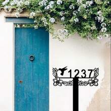 Personalized Address Sign Custom House Number Sign Plaque Address Plaque House Address Numbers For Outside Home Lawn Yard Ground Garden Bell Style With 1 Stake - Black - View 5