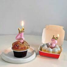 1pc/10pcs Number 0-9 Cute Bowknot Birthday Number Candle B Oys G Ilrs Cake Decor Digital Candles Topper Cupcake Party Decoration Supplies