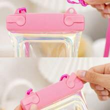 1 pièce Sac de téléphone étanche à l'épreuve des chutes avec airbag laser. Sac de téléphone étanche pour la plongée, la natation et les activités de plein air. Étui de téléphone tactile transparent. Accessoires de plage, accessoires de voyage, essentiels de plage, flotteur de piscine