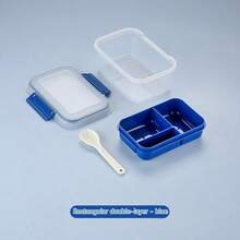 1 pezzo Bento box trasparente e portatile multi-strato, contenitore per spuntino per picnic senza bisfenolo A, Bento box per studenti e lavoratori d'ufficio