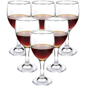 6/4/2pcs Set Transparent Glass Stemware, Wine Glasses, Suitable For Wedding, Party, Home, Hotel, Gathering And More