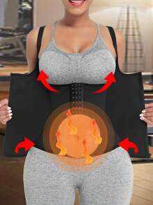 Schweißförderndes Taillenwellness-Trägershirt für Damen, eng anliegender Sport-BH Crop Top für tägliches Sitzen & Büroarbeit, um Fett zu verbrennen, für alle Jahreszeiten