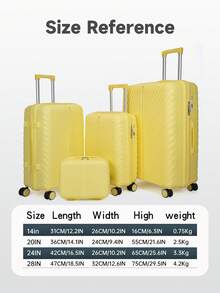 Solid Color Minimalist Suitcase Trolley Luggage, Large Capacity For Students, Traveling, Business Trips, New Model Cabin Size Holiday Vacation Travel Accessories Summer Travel Essentials Graduation Bag For School School Accessories School Stuff - Multicolor - View 11