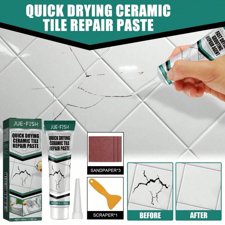 Tile Repair Paste Crack Repair Tile Quick Drying Adhesive Marble Bathtub Furniture Toilet