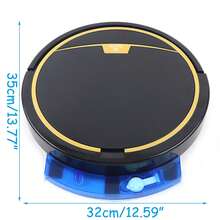 Smart Robot Wet Floor Mop Cleaner Sweep Carpet 3 In 1 Rechargeable & Water Tank - 黑色 - 查看 6