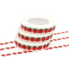1 rol/2 rollen/3 rollen/4 rollen Strawberry Series Washi Tape, gemakkelijk af te scheuren en te beschrijven, geschikt voor agenda's, fotoalbums, planners en verpakkingsdecoratie voor de start van het schooljaar