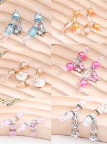 2Pcs Fake Nipple Rings For Women Sparkling Non-Piercing Dangle Nipplerings Nipple Fake Nipple Piercing Jewelry Sexy Women Clothing Accessories