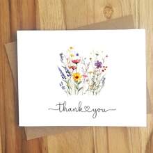 Thẻ Cảm Ơn Wildflower | Thẻ Quà Tặng Cảm Ơn Wildflower | Thẻ Ghi Chú Wildflower | Văn Phòng Phẩm Wildflower - nhiều màu - Xem 5