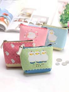 1pc Children's Cute Cartoon Style Eid Al Adha Themed Sheep Coin Purse, Cartoon Lamb Headphones, And Change Storage Bag, Suitable For Daily Outings, Vacations, And Travel, Is An Ideal Choice For Giving Gifts To Children - Multicolor - View 2