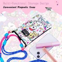 TOKIDOKI Tokidoki Unicorno PU Leather Crossbody Cell Phone Purse, Lightweight Shoulder Bag Wallet Credit Card