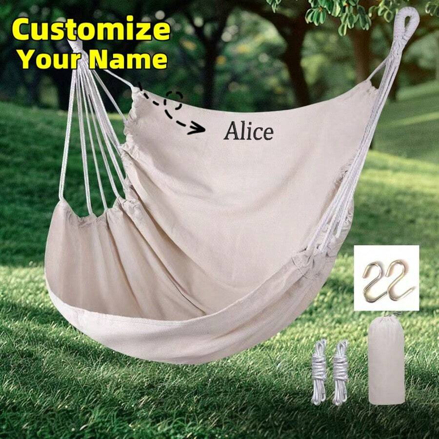 Customized Hanging Chair, Can Be Personalized With Your Own Name For Unique And Exclusive Feel, High-Quality Choice For Self-Use Or Gift-Giving, Comfortable Relaxation Gear Suitable For Both Indoor And Outdoor Use