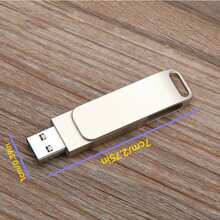 RUSHBGM 2-In-1 USB Flash Drive 2TB | No App Needed | Photo Backup | High-Speed External Storage | Rotating Design | Smartphone & Laptop Compatible (Silver)