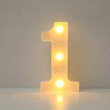 1pc DIY Illuminated Letter Light, 26 Letters And 10 Numbers Options, Suitable For Children Room, Nursery, Birthday, Holiday Decor, Girl's Room Decor, Home Decor, Engagement Party, Wedding, Birthday Party, Christmas Light, Home Bar Decor