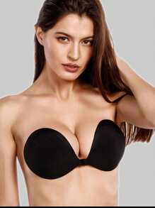 2 Pairs Of Adhesive Reusable Strapless Front Closure Bras, Invisible Nipple Cover Boob Pads, Women Underwear And Lingerie Accessories For Dresses And Gowns In Summer