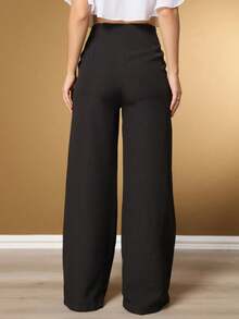 Women Pants - 黑色 - 查看 3