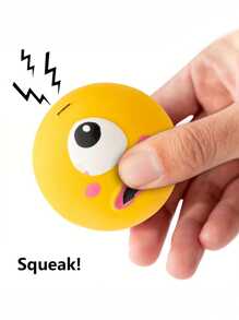 [Para perros de raza pequeña] 1/3 piezas de juguete sonoro para perros con diseño de ojos grandes y adorables, pelota de goma resistente para perros con chirrido para masticar, limpiar los dientes y entrenamiento interactivo, artículos para mascotas