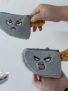1pc Fashionable Creative Knife Plush Coin Purse, Funny Knife Doll Pendant Kids Coin Pouch