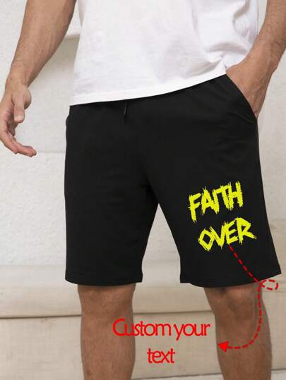 Personalized Text Custom Men's Summer Shorts, Enter Your Text/Blessings/Logo/Funny Quotes, Customized Men's Summer Shorts, Holiday Gift, Anniversary Gift, Valentine's Day/Birthday/Party Anniversary/Music Festival Customized, Gift For Him, Party, Custom/Family Gathering Custom/Charity Team Custom, Men's Summer Shorts