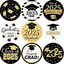 500 Stickers/Roll Graduation Season Celebration Circular Stickers, Sealing Stickers For Gift Labels, Invitation Letter Sealing Stickers, Decorative Stickers - Multicolor - View 1