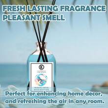 Creation Reed Diffuser 115ml, Natural Bamboo Sticks With Lavender Essential Oil, Long-Lasting Aromatherapy For Living Room, Bedroom & Bathroom Decor - Marine Fresh - 查看 4