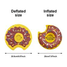 2pcs Donut & Beverage Inflatable Floating Cup Holder, Pool Party And Beach Party Accessories - Multicolor - View 8