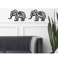 Quadro Vazado Elefante Decorativo Sala Escritório, quadro decorativo preto vazado MDF decoração