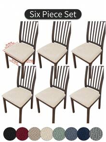 1pc/4pcs/6pcs Stretch Striped Elastic Seat Cover, Modern Minimalist Anti-Dirty Anti-Scratch Bench/Stool Slipcover Suitable For Dining Room, Living Room, Patio - Multicolor - View 16