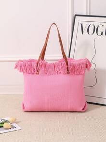 (Tùy chỉnh) Túi Tote tua rua họa tiết hoa sinh nhật yêu thích và tên theo yêu thích theo phong cách Hàn Quốc mùa hè, Túi đeo vai vải canvas dung tích lớn, Lý tưởng cho du lịch ngoài trời, Kỷ niệm, Sinh nhật, Ngày lễ/ Kỳ nghỉ, Ngoài trời/ Đi chơi/ Du lịch/ Đi bộ đường dài/ Sân vận động/ Thể thao/ Leo núi, Kinh doanh/ Đi làm/ Công việc/ Văn phòng, Kỳ nghỉ, Đồ dùng học tập, Trở lại trường, Cho văn phòng, Cho trường học, Cho lớp học, Quà tặng cho giáo viên, Cho trường đại học, Cho đồng nghiệp, Cho phòng ký túc xá, Cho giáo viên, Cho bé trai và bé gái, Cho thanh thiếu niên, Học sinh trung học cơ sở, Học sinh trung học phổ thông, Sinh viên đại học, Sinh viên đại học, Sinh viên năm nhất, Sinh viên năm hai, Sinh viên năm ba - Nhiều màu - Xem 6