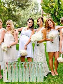11pcs Fashionable Polyester & Spandex Bridal Party Wristbands Set - 1 White Bride & 10 Bridesmaids - Wedding Accessories For Bachelorette Hen Party Celebrations - Multicolor - View 4