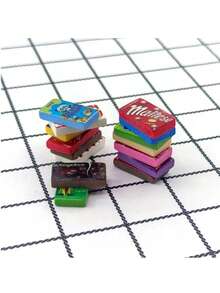 10件/20件/30件树脂微型零食袋，娃娃配件，可收藏零食玩具 - 彩色 - 查看 3