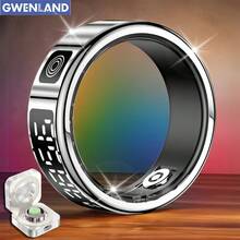 Smart Health Ring Equipped With LED Touch Screen, With Pedometer, Sleep Monitoring, Multiple Sports Mode Recognition, IP68 Waterproof And Sweatproof, Long-Lasting Box And Ultra-Light And Comfortable Design, Suitable For Party, Fitness And Daily Health And Other Scenarios, As A Gift For Female And Male Friends, Birthday Gift - Multicolor - View 4